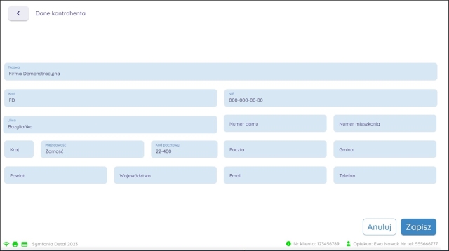 Dodawanie kontrahenta